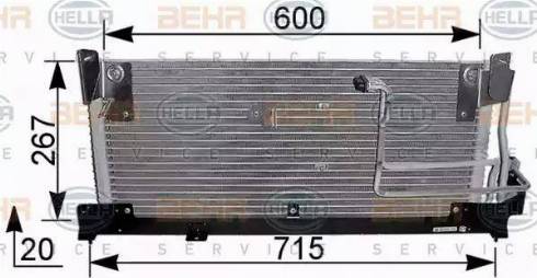 BEHR HELLA Service 8FC 351 037-581 - Конденсатор кондиционера autospares.lv