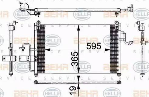 BEHR HELLA Service 8FC 351 037-231 - Конденсатор кондиционера autospares.lv