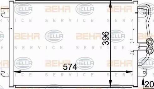 BEHR HELLA Service 8FC 351 037-751 - Конденсатор кондиционера autospares.lv