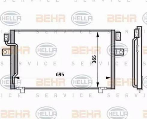 BEHR HELLA Service 8FC 351 024-171 - Конденсатор кондиционера autospares.lv