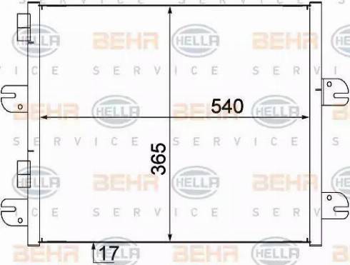 BEHR HELLA Service 8FC 351 309-071 - Конденсатор кондиционера autospares.lv