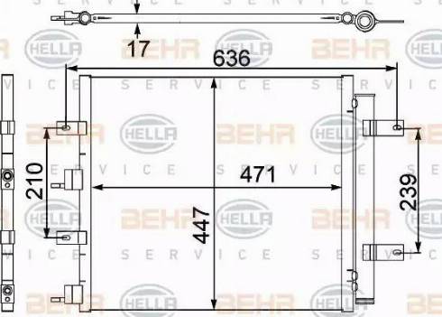 BEHR HELLA Service 8FC 351 304-181 - Конденсатор кондиционера autospares.lv