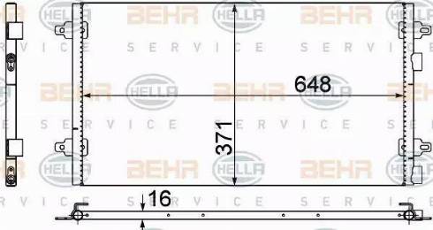 BEHR HELLA Service 8FC 351 306-051 - Конденсатор кондиционера autospares.lv