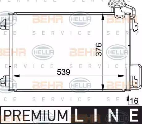 BEHR HELLA Service 8FC 351 300-511 - Конденсатор кондиционера autospares.lv