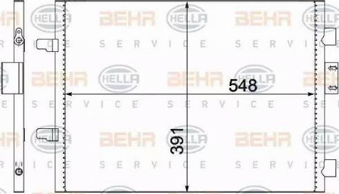 BEHR HELLA Service 8FC 351 300-651 - Конденсатор кондиционера autospares.lv