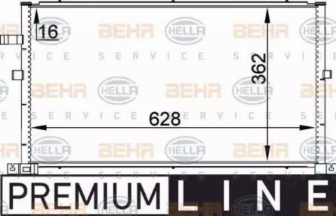 BEHR HELLA Service 8FC 351 300-321 - Конденсатор кондиционера autospares.lv