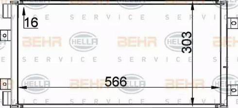 BEHR HELLA Service 8FC 351 300-741 - Конденсатор кондиционера autospares.lv