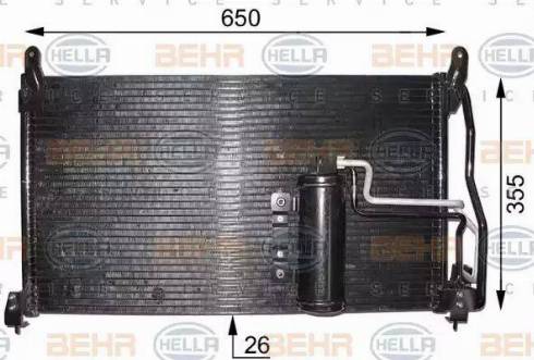 BEHR HELLA Service 8FC 351 301-551 - Конденсатор кондиционера autospares.lv