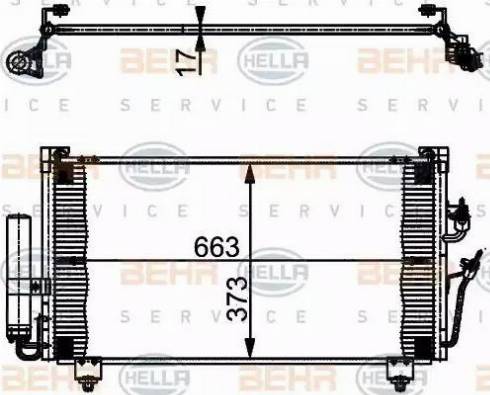 BEHR HELLA Service 8FC 351 301-581 - Конденсатор кондиционера autospares.lv