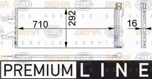 BEHR HELLA Service 8FC 351 301-661 - Конденсатор кондиционера autospares.lv