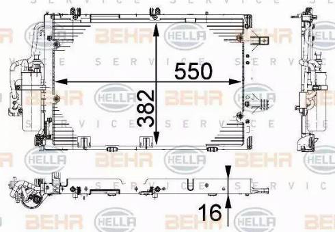 BEHR HELLA Service 8FC 351 301-194 - Конденсатор кондиционера autospares.lv