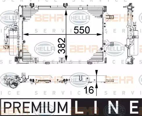 BEHR HELLA Service 8FC 351 301-191 - Конденсатор кондиционера autospares.lv