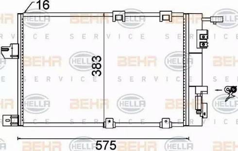 BEHR HELLA Service 8FC 351 301-244 - Конденсатор кондиционера autospares.lv