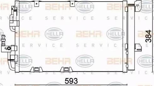 BEHR HELLA Service 8FC 351 301-224 - Конденсатор кондиционера autospares.lv