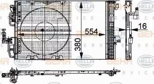 BEHR HELLA Service 8FC 351 301-221 - Конденсатор кондиционера autospares.lv