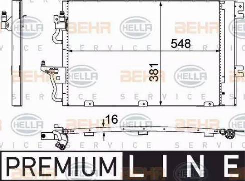 BEHR HELLA Service 8FC 351 301-761 - Конденсатор кондиционера autospares.lv