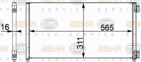 BEHR HELLA Service 8FC 351 301-721 - Конденсатор кондиционера autospares.lv