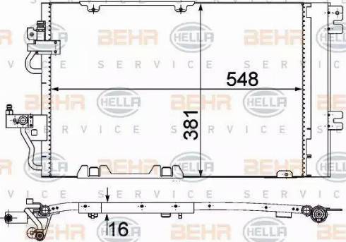 BEHR HELLA Service 8FC 351 301-774 - Конденсатор кондиционера autospares.lv