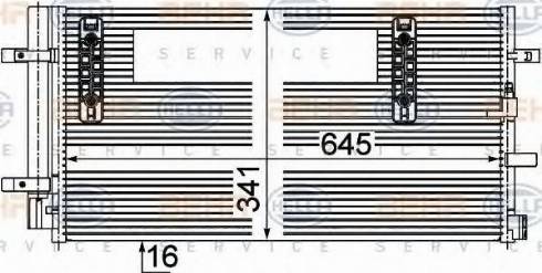 BEHR HELLA Service 8FC 351 303-504 - Конденсатор кондиционера autospares.lv