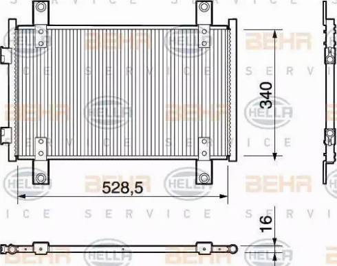 BEHR HELLA Service 8FC 351 303-581 - Конденсатор кондиционера autospares.lv