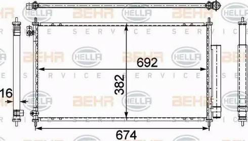 BEHR HELLA Service 8FC 351 303-681 - Конденсатор кондиционера autospares.lv