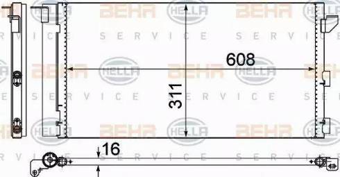 BEHR HELLA Service 8FC 351 302-401 - Конденсатор кондиционера autospares.lv