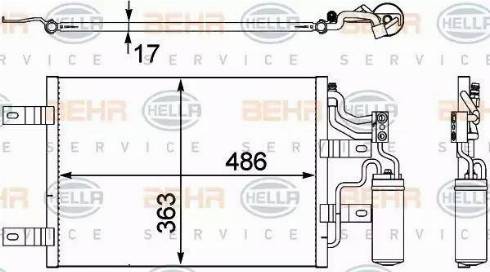 BEHR HELLA Service 8FC 351 302-551 - Конденсатор кондиционера autospares.lv