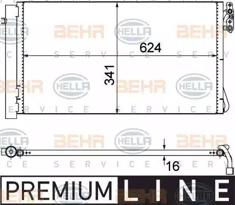 BEHR HELLA Service 8FC 351 302-621 - Конденсатор кондиционера autospares.lv