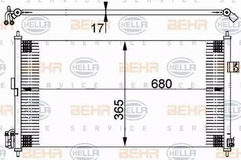 BEHR HELLA Service 8FC 351 302-251 - Конденсатор кондиционера autospares.lv