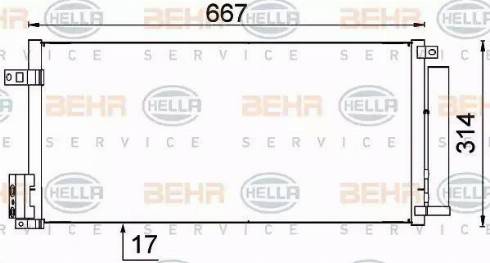 BEHR HELLA Service 8FC 351 319-161 - Конденсатор кондиционера autospares.lv