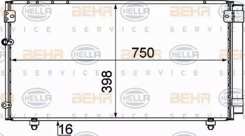 BEHR HELLA Service 8FC 351 310-171 - Конденсатор кондиционера autospares.lv