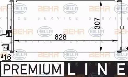 BEHR HELLA Service 8FC 351 318-401 - Конденсатор кондиционера autospares.lv