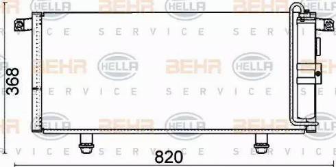 BEHR HELLA Service 8FC 351 318-591 - Конденсатор кондиционера autospares.lv