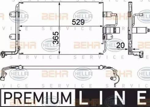 BEHR HELLA Service 8FC 351 318-581 - Конденсатор кондиционера autospares.lv