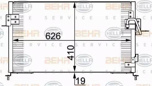 BEHR HELLA Service 8FC 351 318-001 - Конденсатор кондиционера autospares.lv