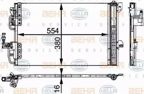 BEHR HELLA Service 8FC 351 317-534 - Конденсатор кондиционера autospares.lv