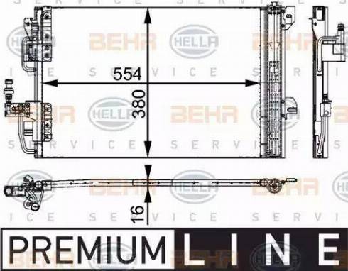 BEHR HELLA Service 8FC 351 317-531 - Конденсатор кондиционера autospares.lv