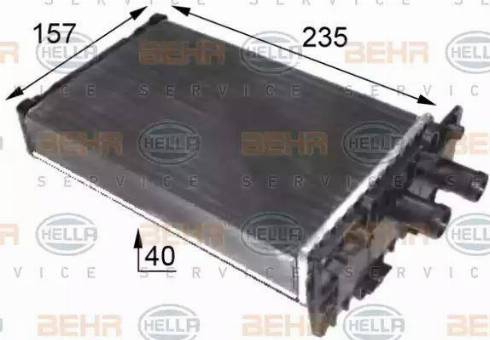 BEHR HELLA Service 8FH 351 024-431 - Теплообменник, отопление салона autospares.lv