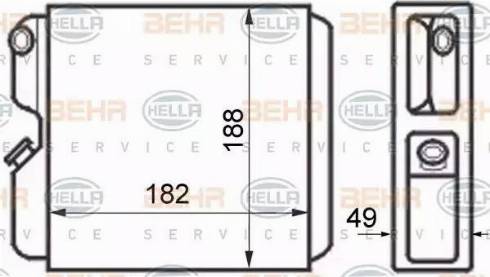 BEHR HELLA Service 8FH 351 024-371 - Теплообменник, отопление салона autospares.lv