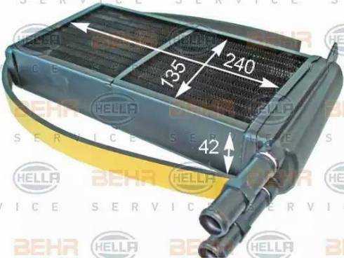 BEHR HELLA Service 8FH 351 313-131 - Теплообменник, отопление салона autospares.lv