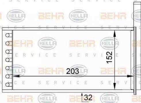 BEHR HELLA Service 8FH 351 313-231 - Теплообменник, отопление салона autospares.lv