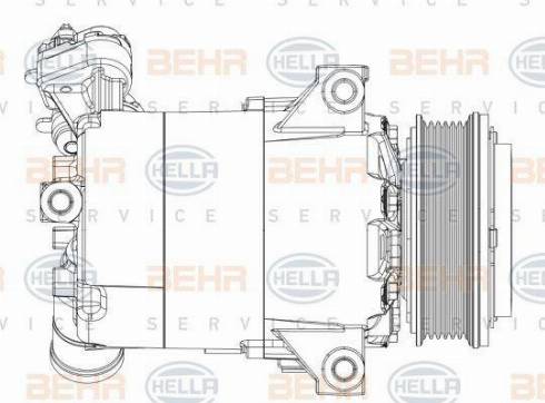 BEHR HELLA Service 8FK 351 006-311 - Компрессор кондиционера autospares.lv