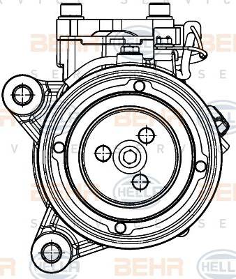 BEHR HELLA Service 8FK 351 007-221 - Компрессор кондиционера autospares.lv