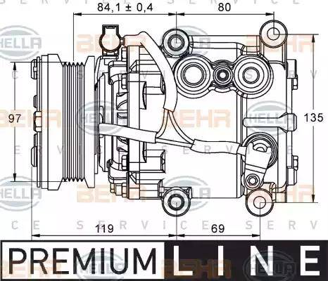 BEHR HELLA Service 8FK 351 113-401 - Компрессор кондиционера autospares.lv