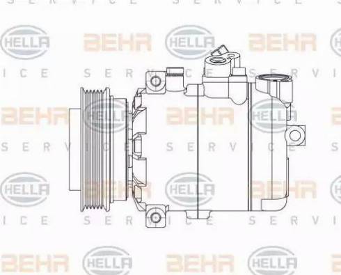 BEHR HELLA Service 8FK 351 132-081 - Компрессор кондиционера autospares.lv