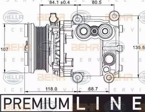 BEHR HELLA Service 8FK 351 334-091 - Компрессор кондиционера autospares.lv