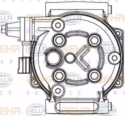 BEHR HELLA Service 8FK 351 334-331 - Компрессор кондиционера autospares.lv