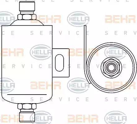 BEHR HELLA Service 8FT 351 192-491 - Осушитель, кондиционер autospares.lv