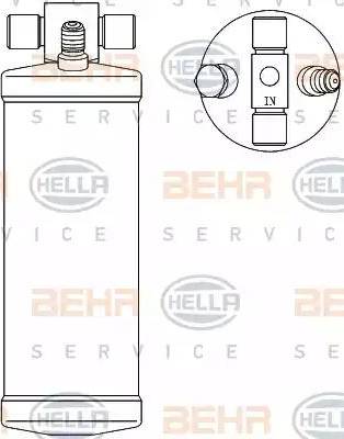 BEHR HELLA Service 8FT 351 192-551 - Осушитель, кондиционер autospares.lv