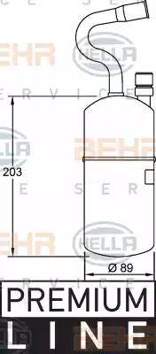 BEHR HELLA Service 8FT 351 192-021 - Осушитель, кондиционер autospares.lv